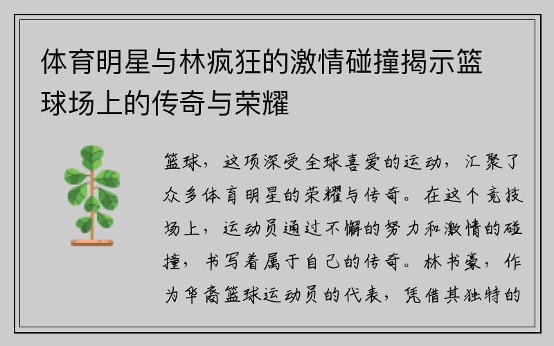 体育明星与林疯狂的激情碰撞揭示篮球场上的传奇与荣耀